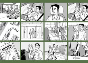Review draw storyboard in for film, animation, commercials