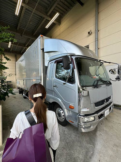 わたあめ機の搬入