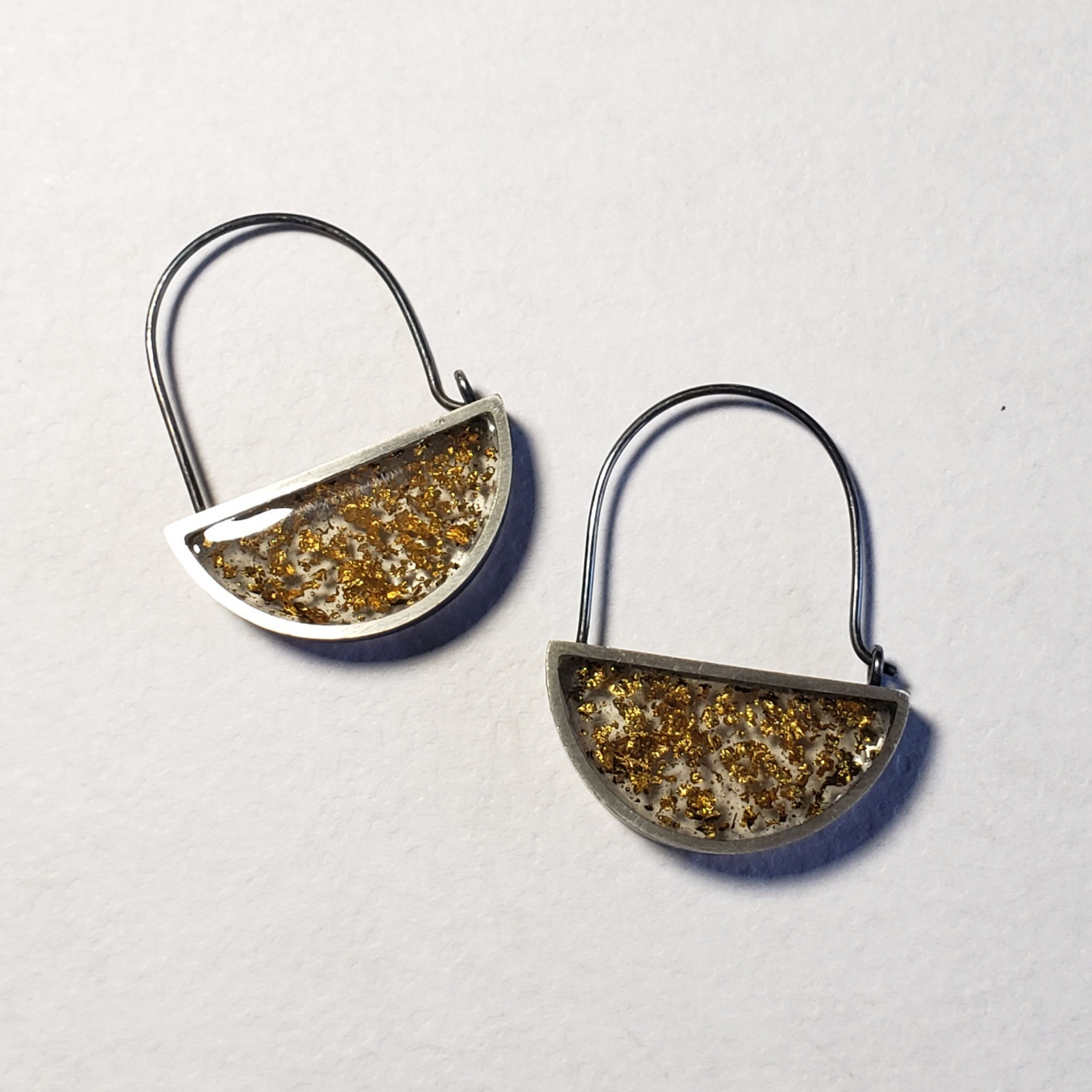 FLAKES Aretes madia luna