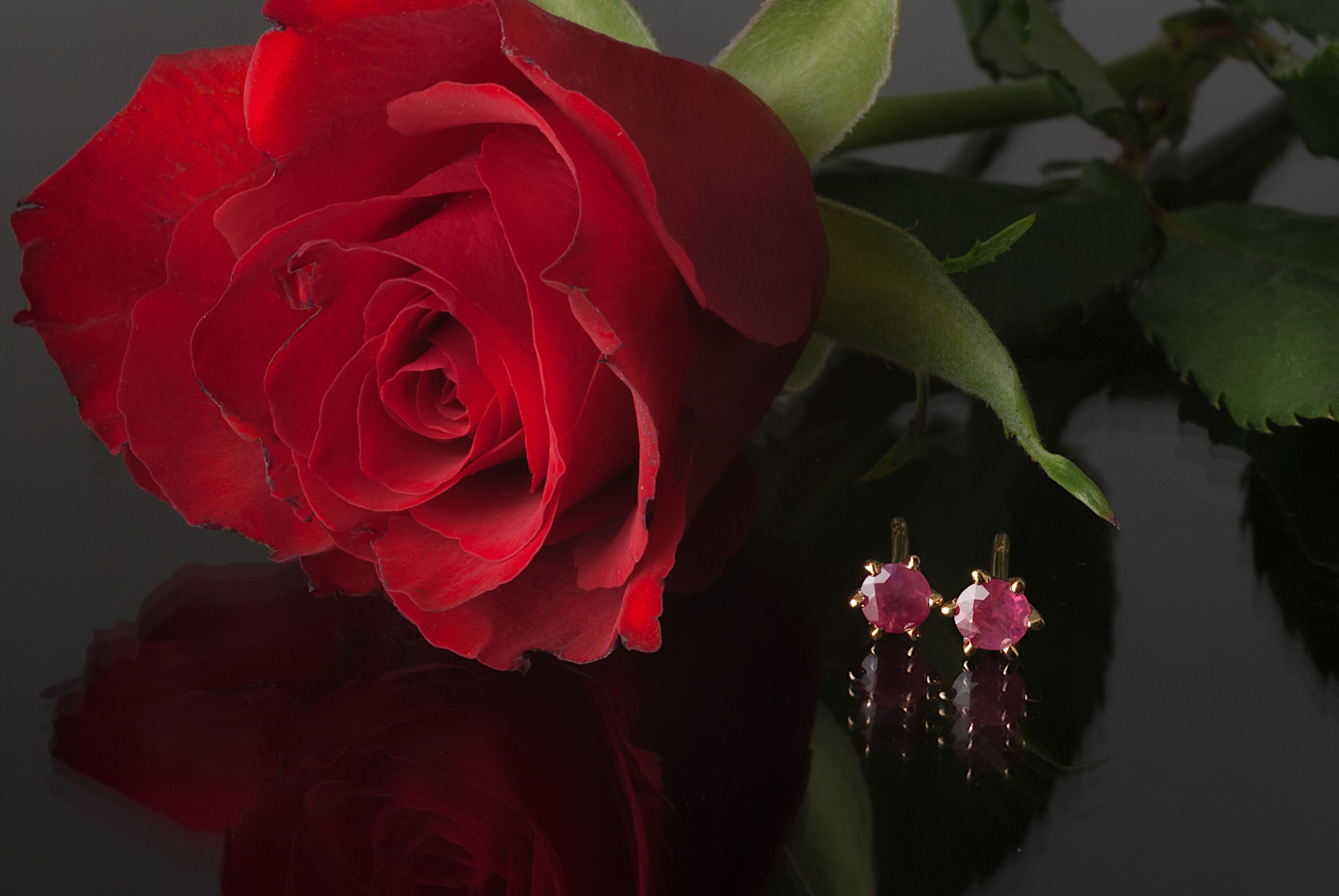 Rubiinikorvakorut/Ruby earrings