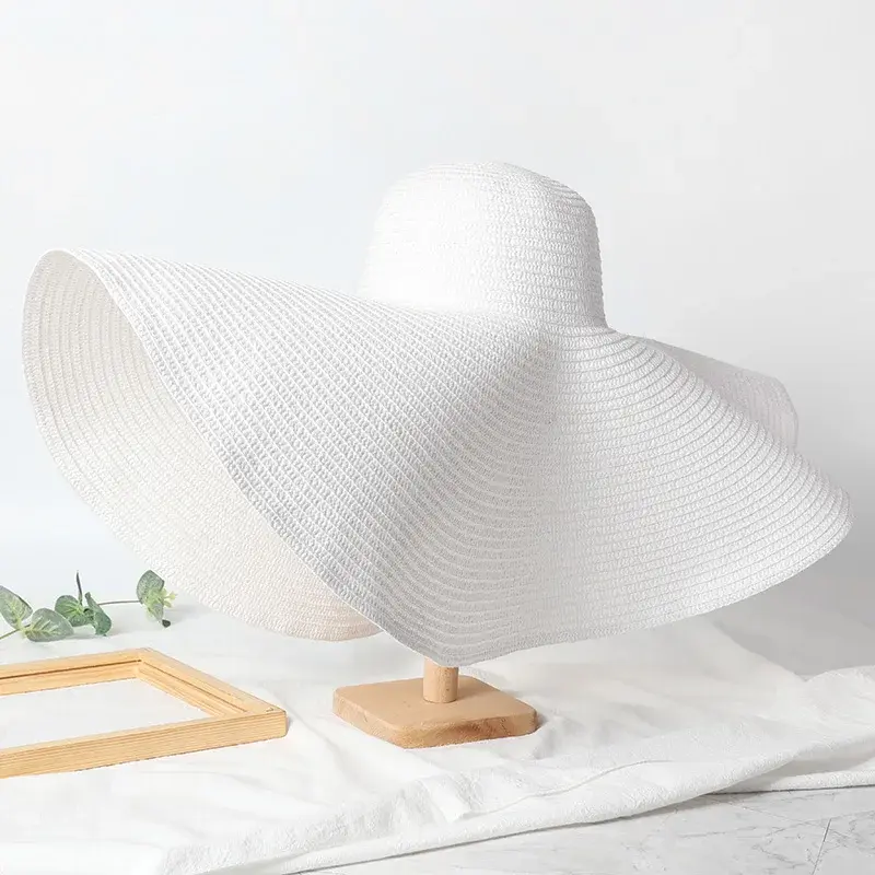 Thumbnail: Summer 70cm Large Wide Brim Sun Hat