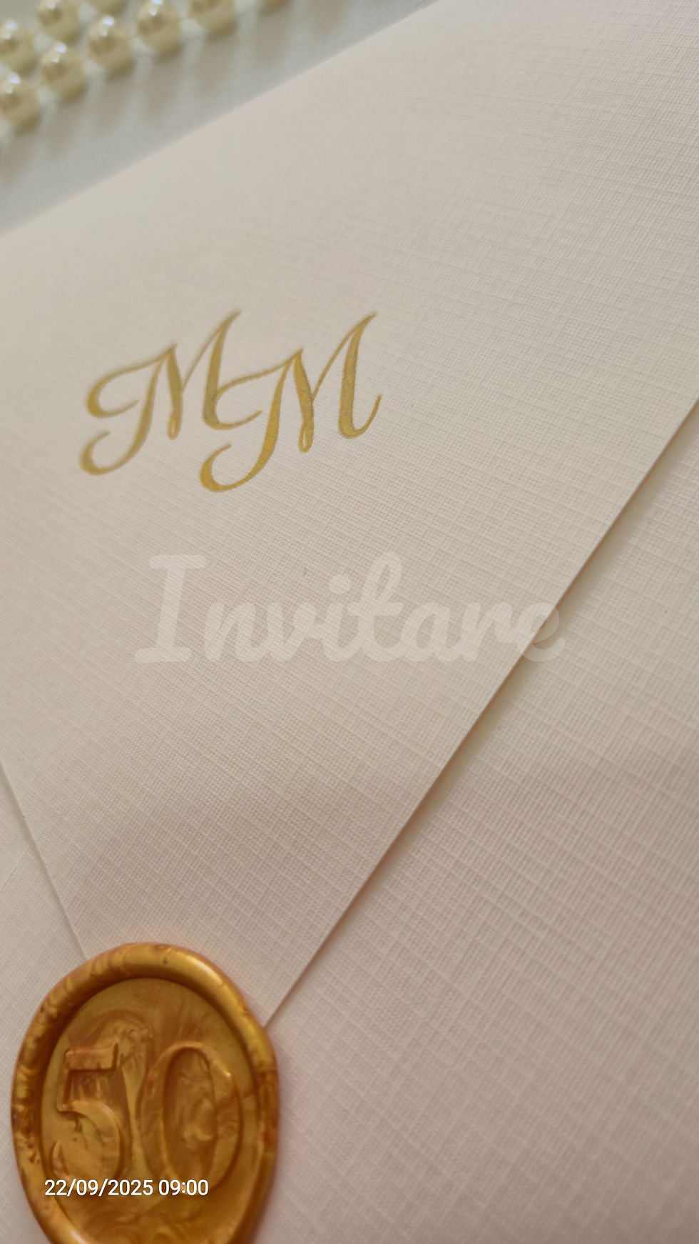 Miniatura: Convite Bodas de Ouro Clássica