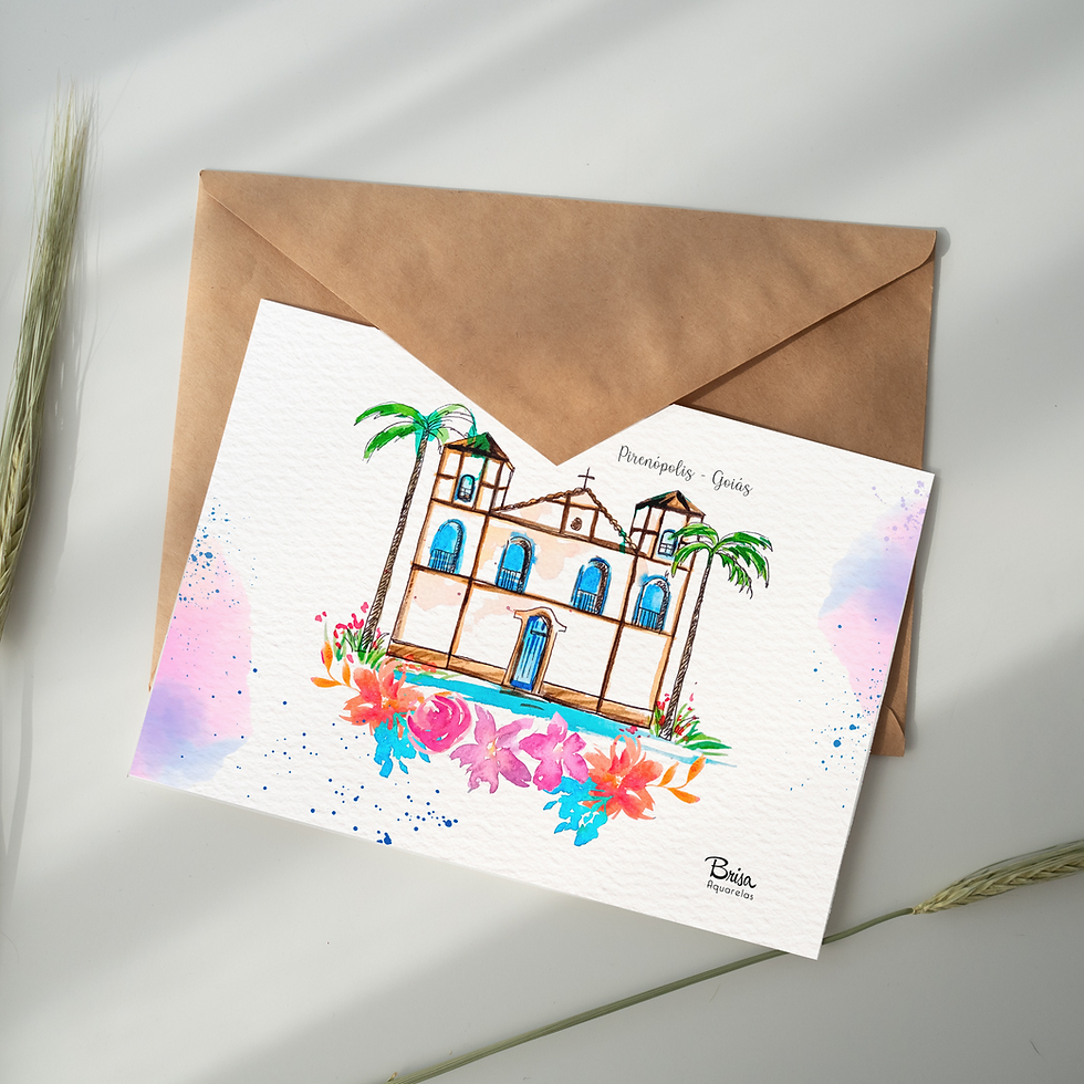 Miniatura: Cartão Postal Igreja da Matriz Pirenópolis - Go