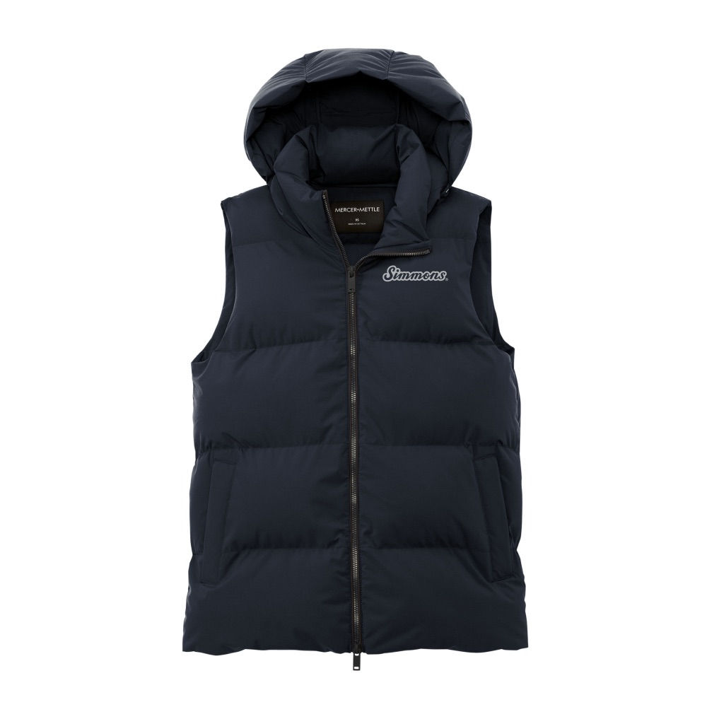 Ladies Puffy Vest Night Navy Front