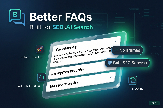 Better FAQs (SEO, AEO, GEO) banner