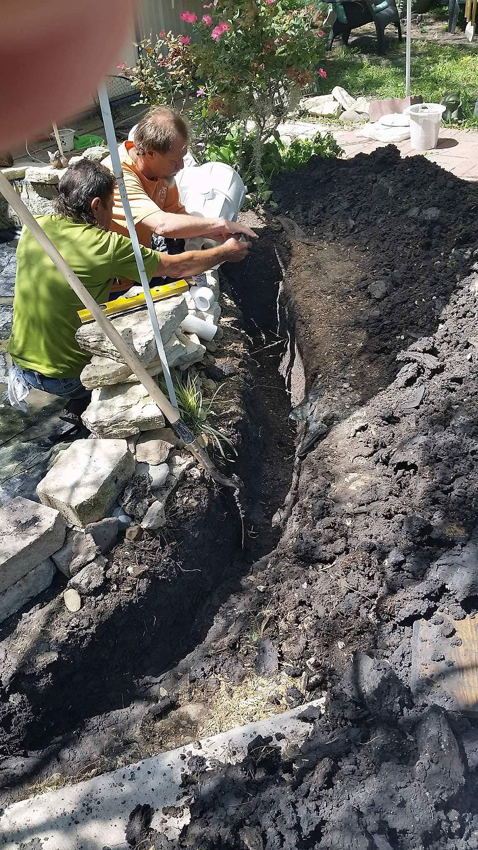11-Trench for Plumbing for Filtration