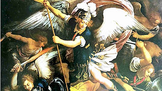 Dipinto dedicato a San Michel Arcangelo di Antonio Viani presente nel Santuario "Madonna dei Laghi"