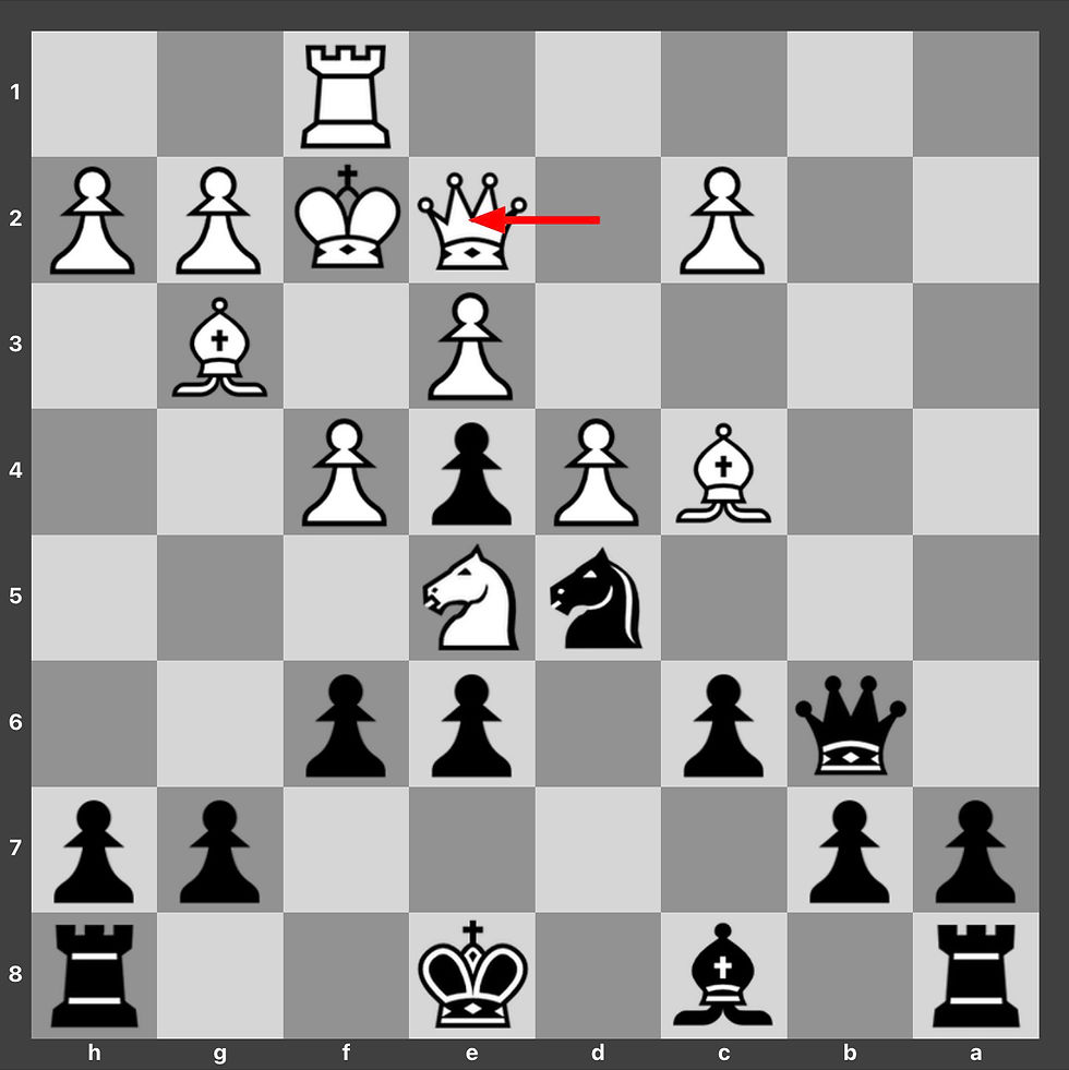 My critical position against Jasmin that I mishandled (I had black)