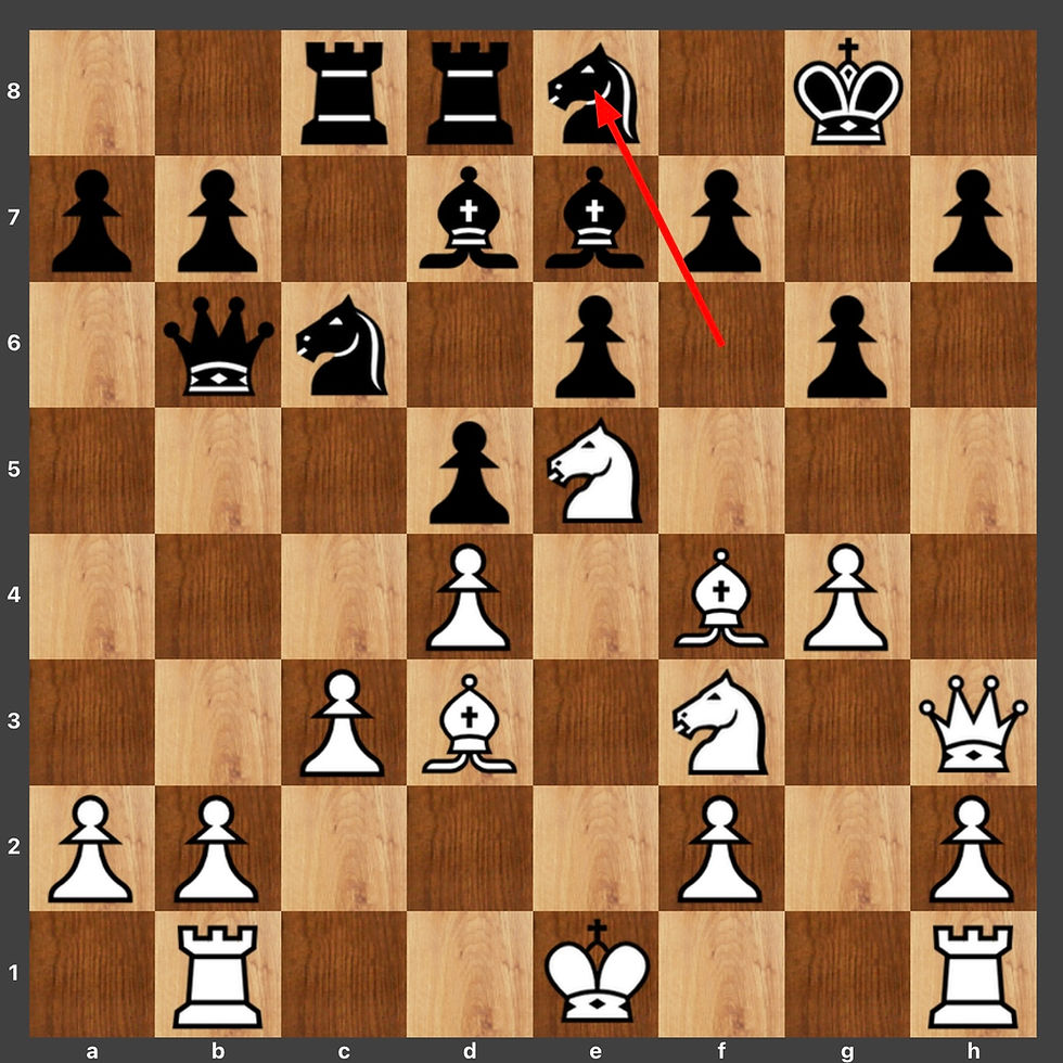 The final move of the game before white unleashes an explosive combination.