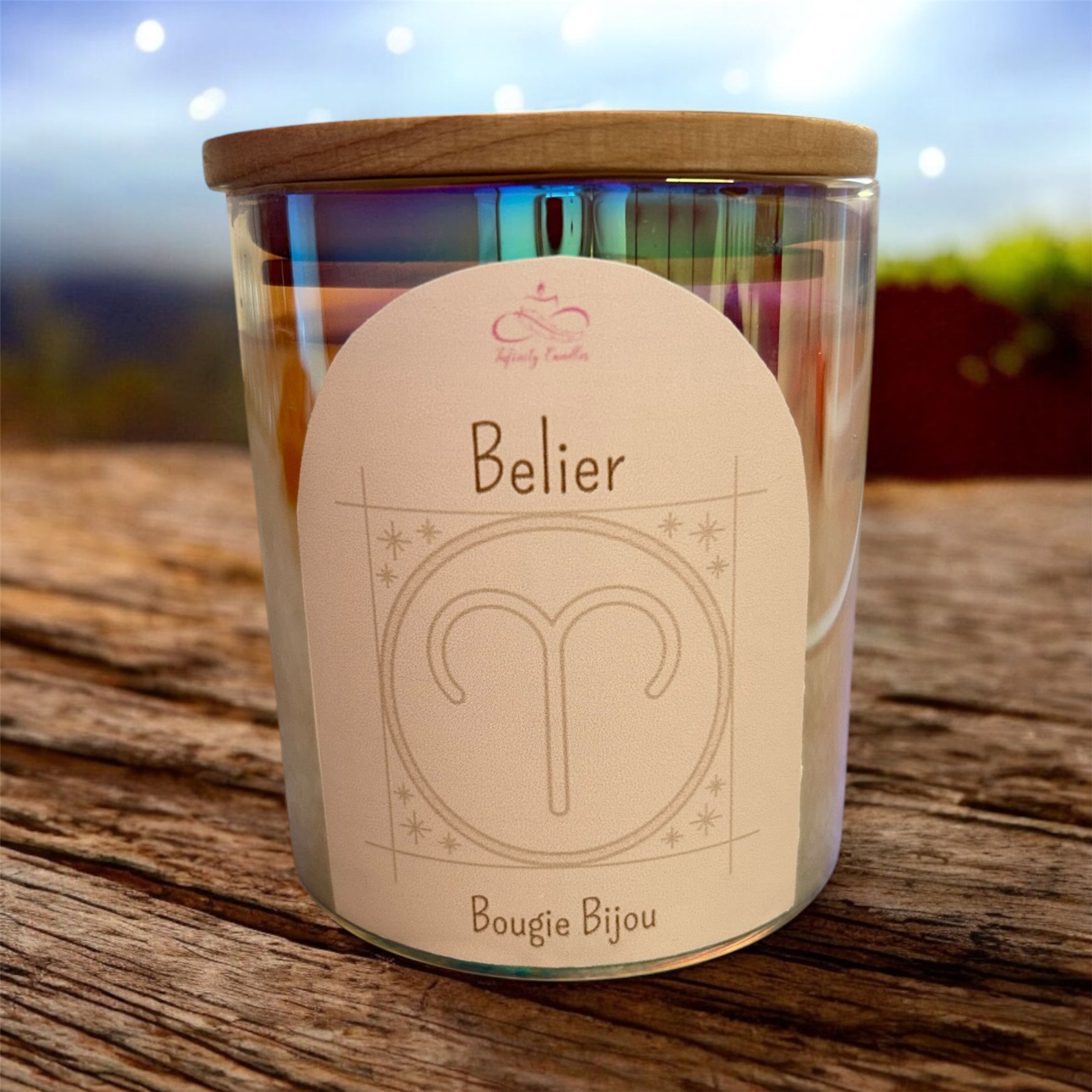 Bougie bijou astrologique Bélier infinity candles drome