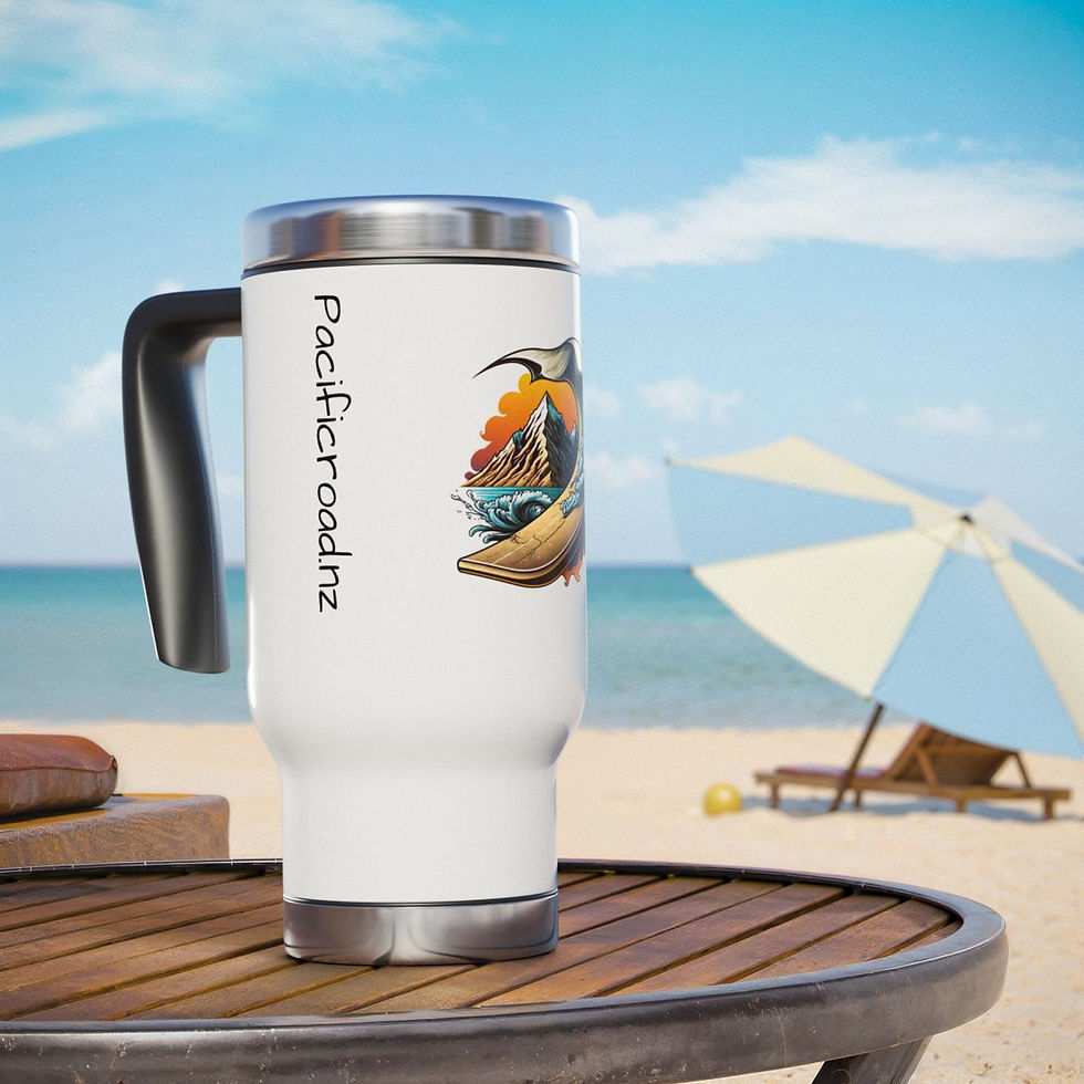 Thumbnail: Stainless Steel Travel Mug with Handle, 14oz