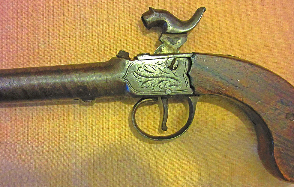 AP45 percussion boxlock turn-off barrel pocket pistol circa 1840