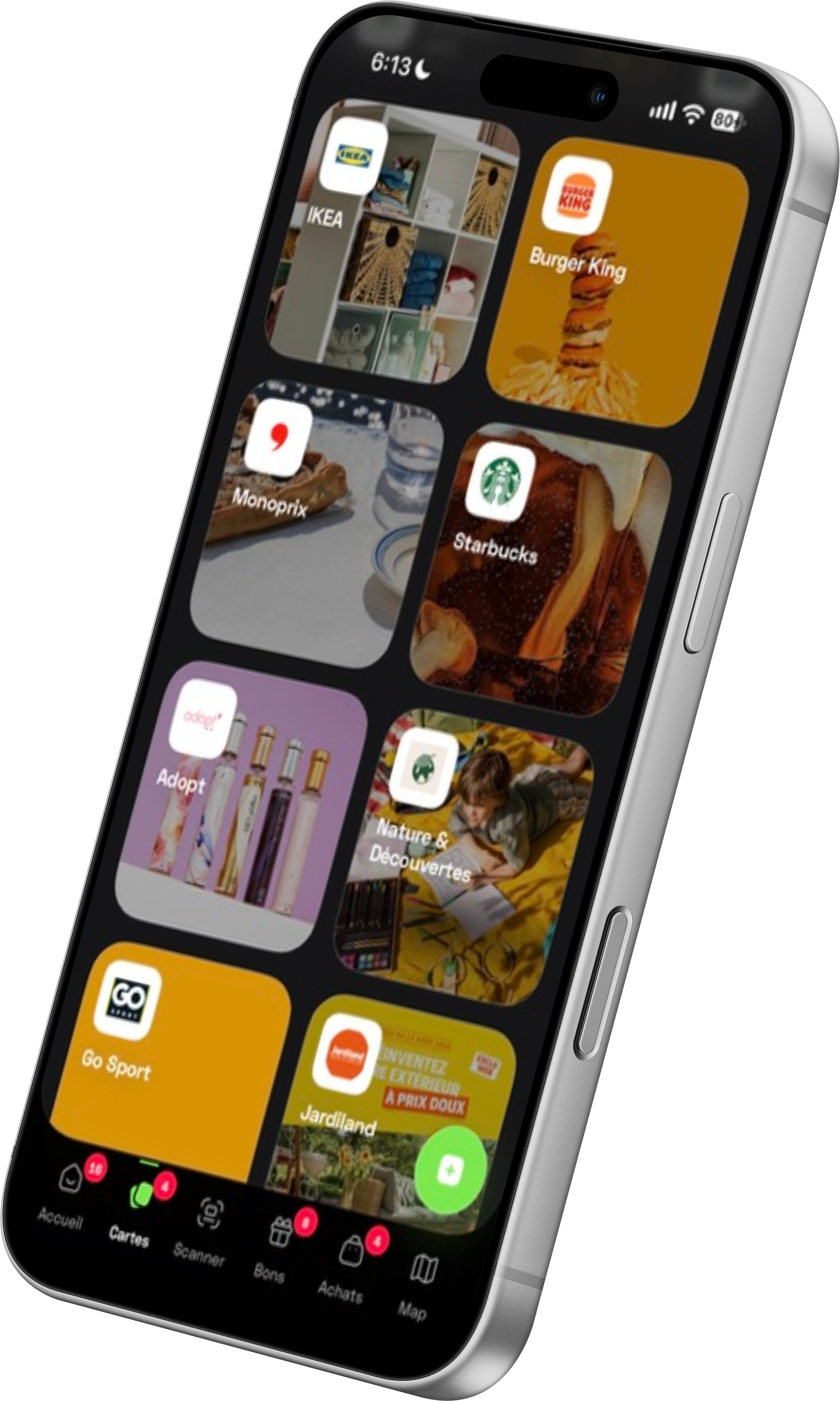 Mockup de l'application Stackr sur iPhone