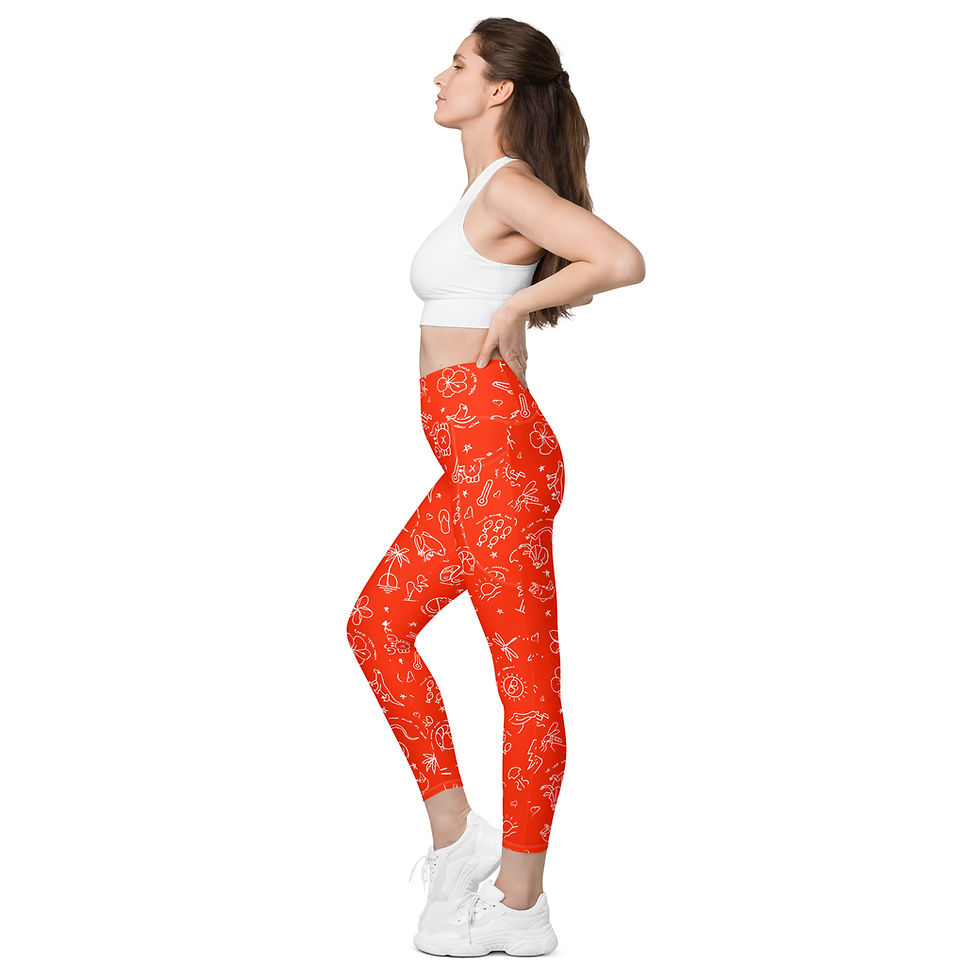 Thumbnail: D-Town Leggings with Pockets - Orange