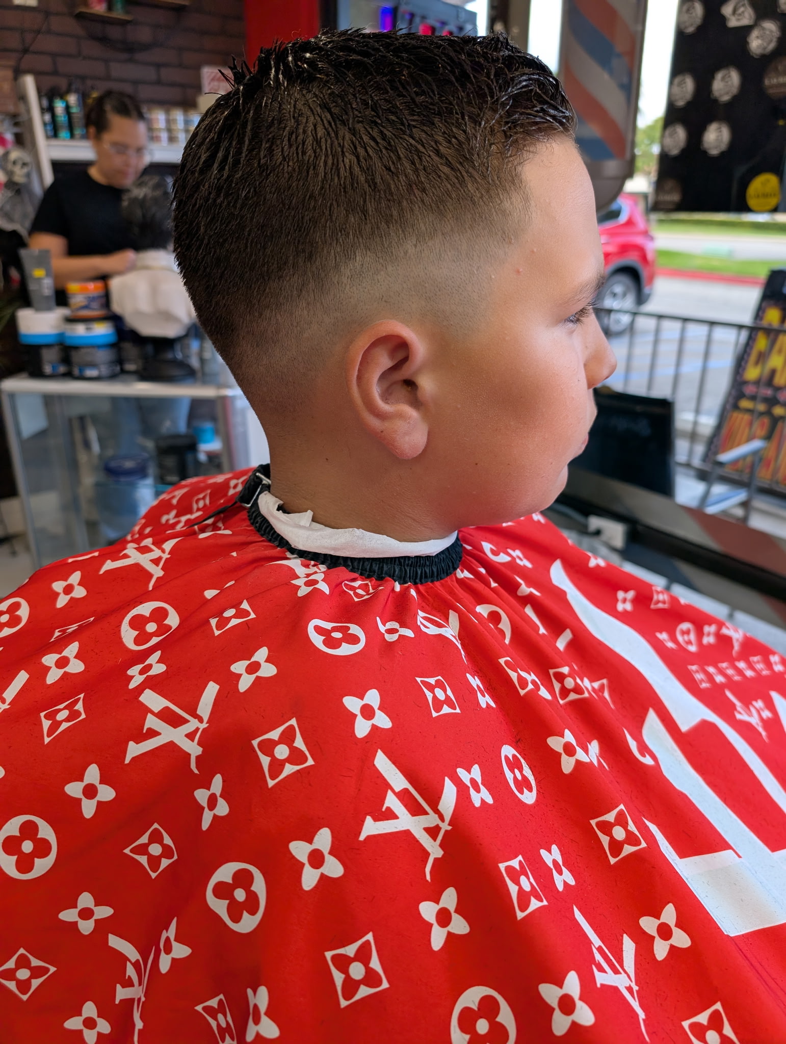 Professional classic shave at Angela Barber Services, best barbershop in La Verne