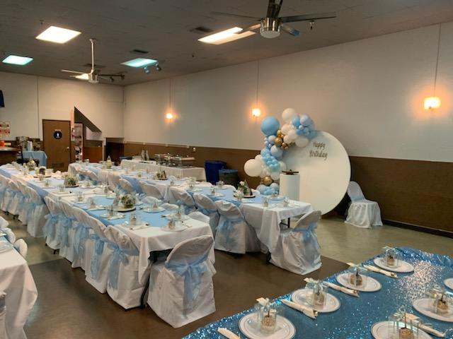 Hall rental setup example