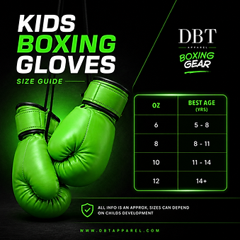kids boxing gloves size guide