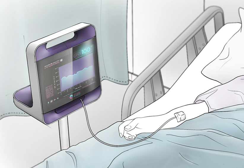 Accunea Kidnes Transplant microfluidic innovation to monitor biomarker dureing transplantation.