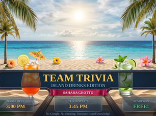 🍹 Team Trivia is Back — This Sunday! Island Drinks Edition