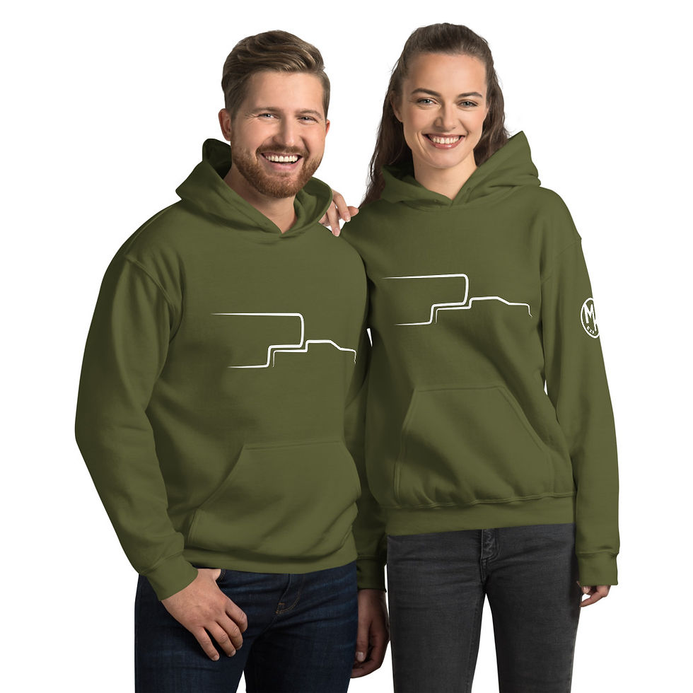 Thumbnail: Unisex Hoodie - White Fifth Wheel Truck Logo