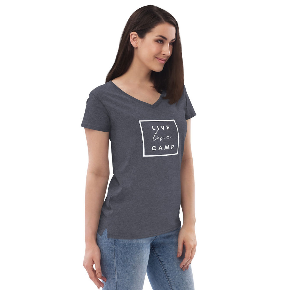 Thumbnail: Women’s recycled v-neck t-shirt - Live Love Camp