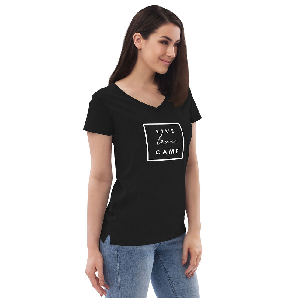 Thumbnail: Women’s recycled v-neck t-shirt - Live Love Camp