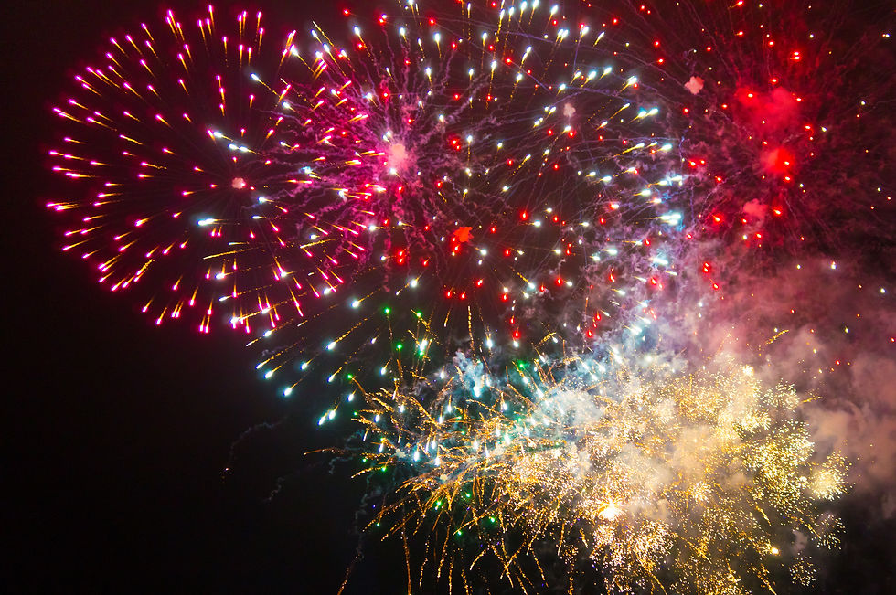 Feuerwerk am Abend vorher