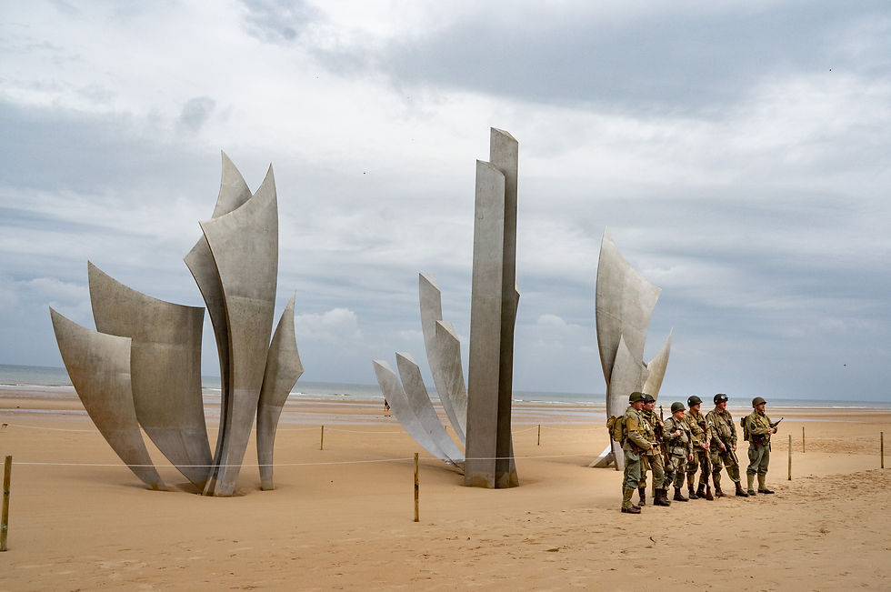 Omaha Beach und Reinactors