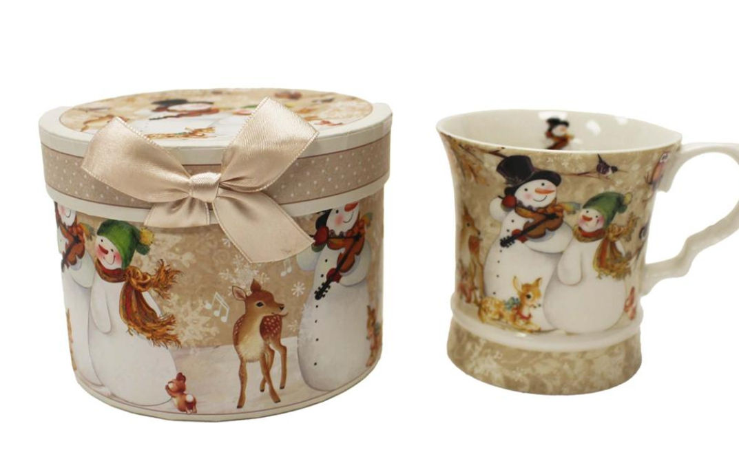 Porcelain Snowman  Mug