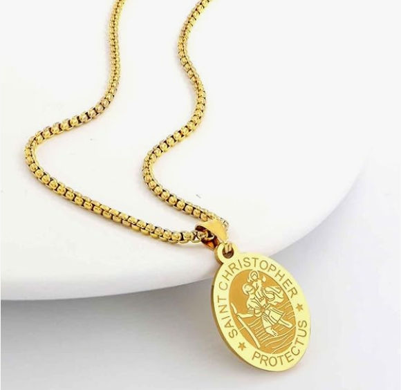 Miniature : St. Christopher Necklace Gold Plated
