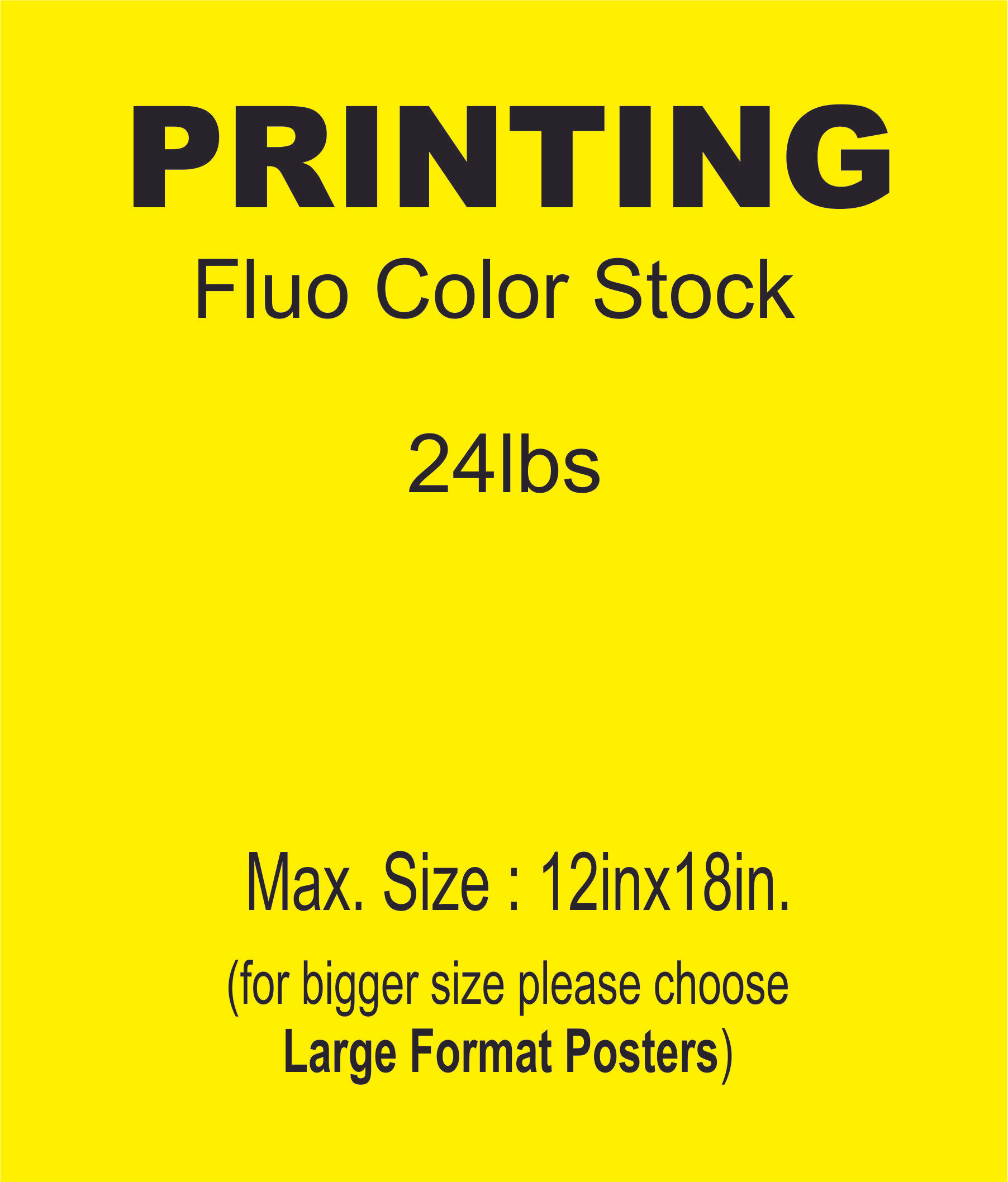 PRINT on Fluo Paper Stock