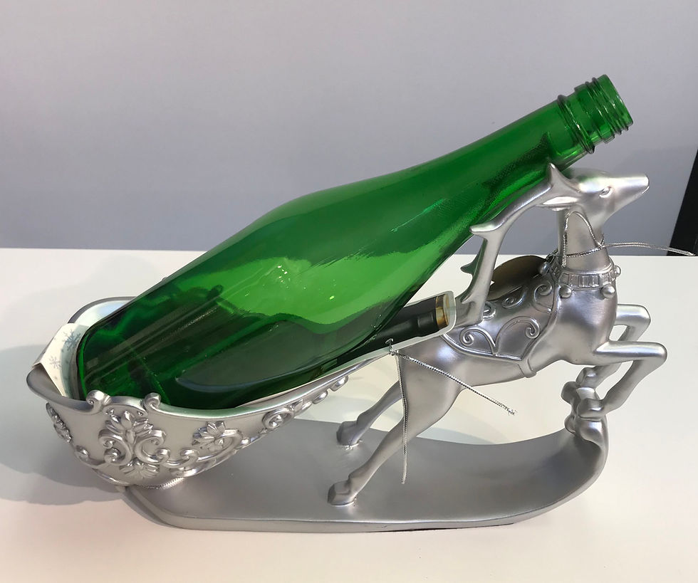 Thumbnail: Wine Bottle Holder - Silver Carriage & Deer