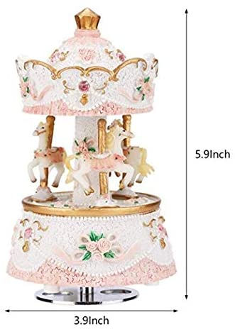 Miniature : Carousel Music Box 3 Horses