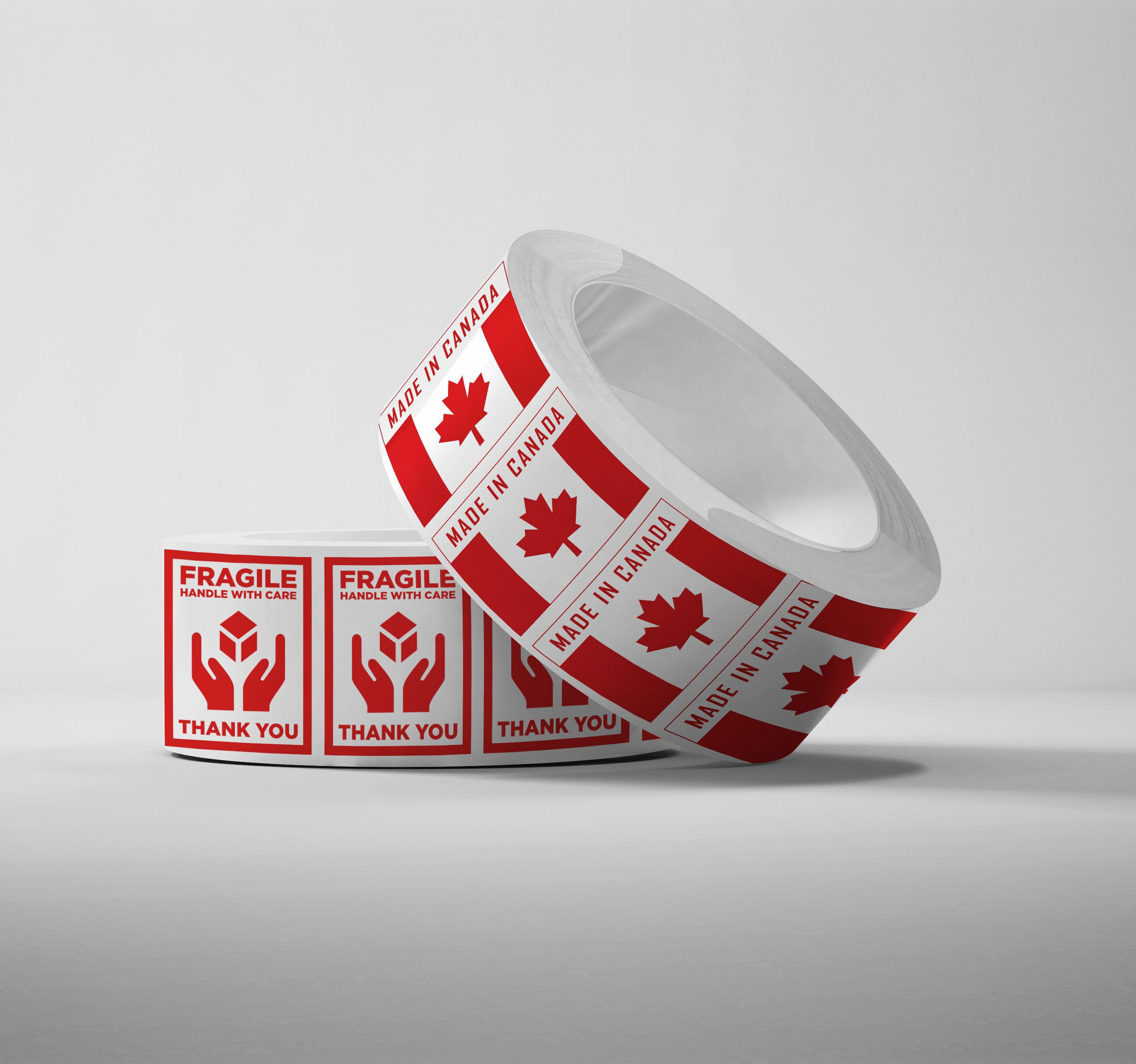 Roll Labels Rectangle Glossy and Clear