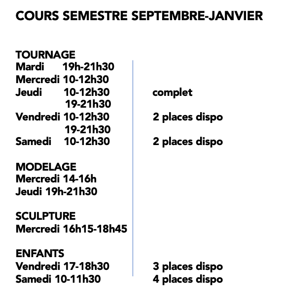 Cours au semestre