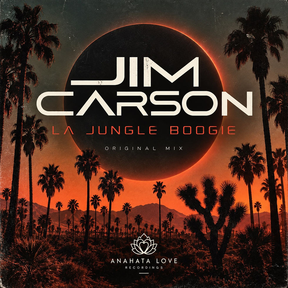 Jim Carson "L.A. Jungle Boogie" drops today exclusive at Beatport - Monday, September 7th - and all streaming platforms - acid techno, melodic trance, 909 bass drum in your face - nostalgic raving