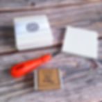 Thick white fabric printing lino (8cm x 8cm)