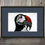 Thumbnail: Atlantic Puffin Lino multi-block print in black and red on white