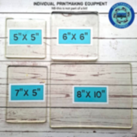 Gel Printing Plate - 4 sizes 5x5 6x6 7x5 8x10 inches