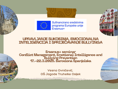 Predstavljanje na Učiteljskom vijeću Erasmus+ seminara "Conflict Management, Emotional Intelligence and Bullyng Prevention" u Barceloni