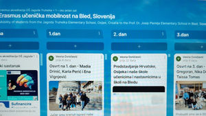 Padlet ploča aktivnosti Erasmus učeničke mobilnosti na Bled