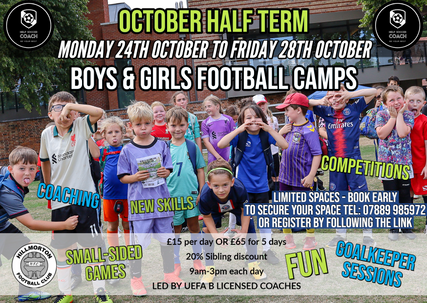 October 2022 Half Term Footy Camp