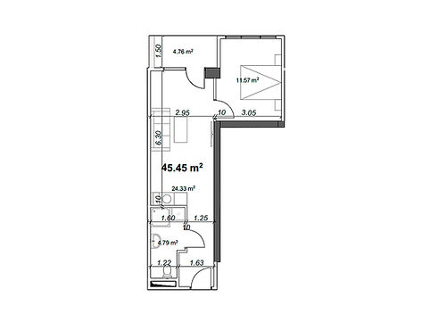 Status House: plan of apartments with a separate bedroom