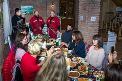 Rtveli traditionally continues with a festive feast and songs