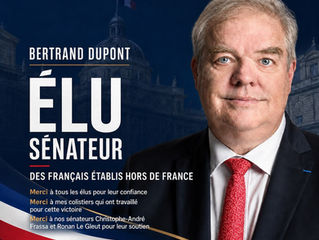 IBREI celebra a eleição de seu Conselheiro Bertrand DuPont para o Senado francês