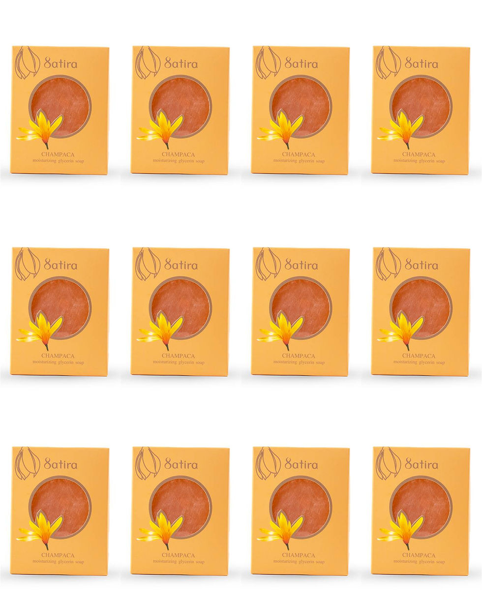 SATIRA Champaca Moisturizing Glycerin Soap 100 g Pack of 12