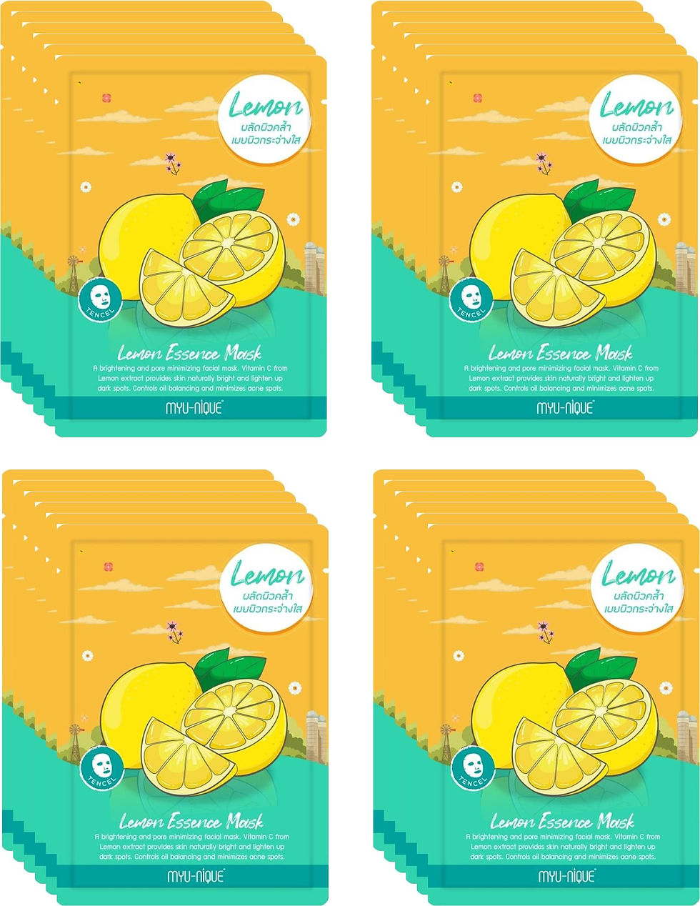 Myu-Nique Lemon Essence Mask citrus radiant facial mask