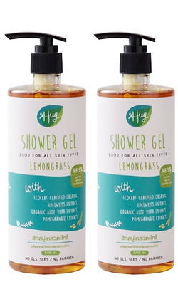 HUG Shower Gel Lemongrass with 98.5% Natural Ingredients 500 ml Pack of 2