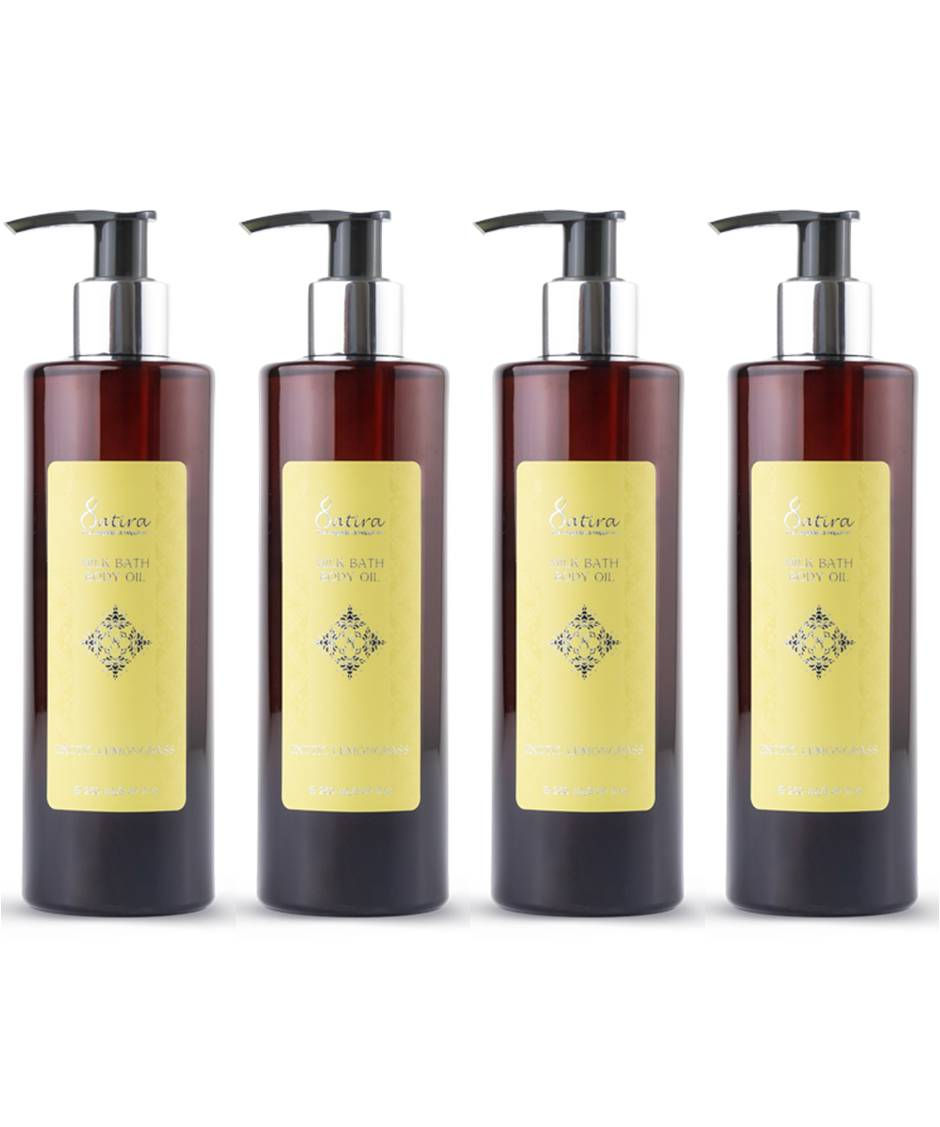 SATIRA Lemongrass Milk Bath & Body Oil 250 ml Pack of 4