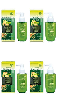 WANTHAI Ginseng Extra Hair Tonic Spray for Normal Hair 100 ml Pack of 4